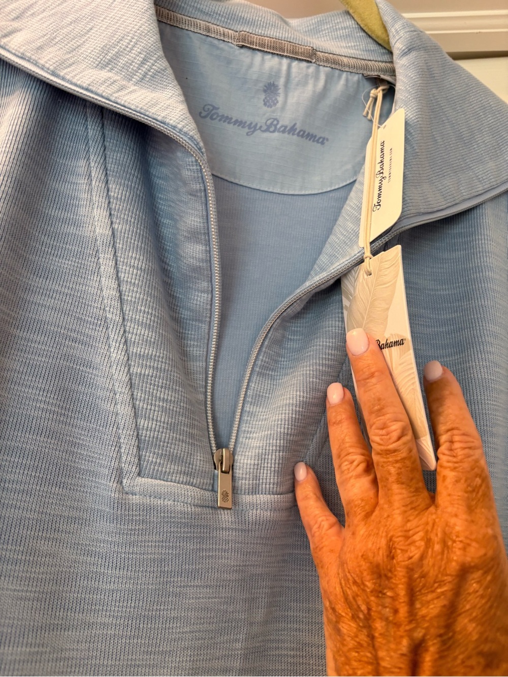 Tommy Bahama Sky Blue Short Zip Polo Dress - Picture 6 of 8